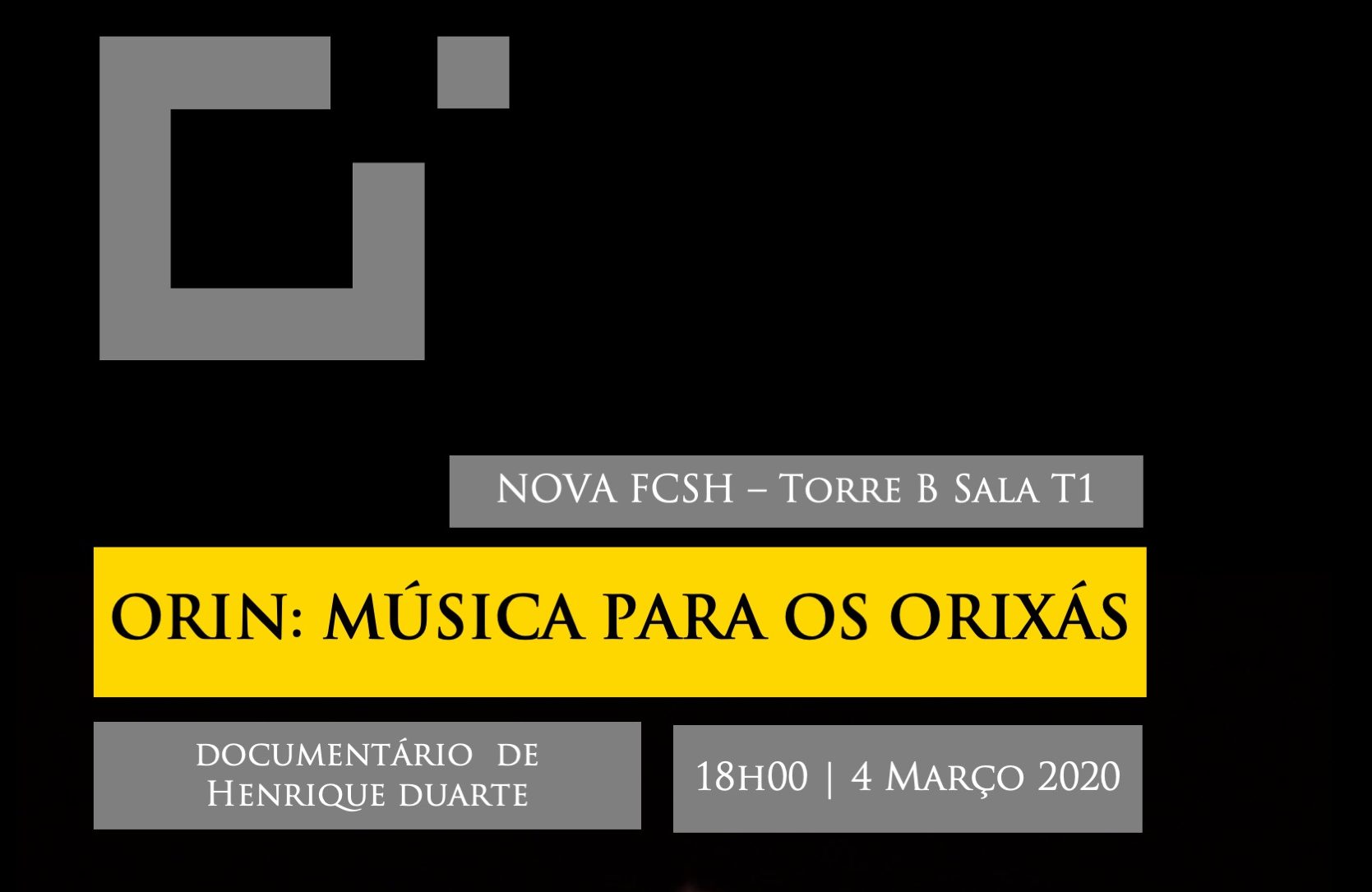 Projecção do documentário «Orin: música para os Orixás», de Henrique Duarte