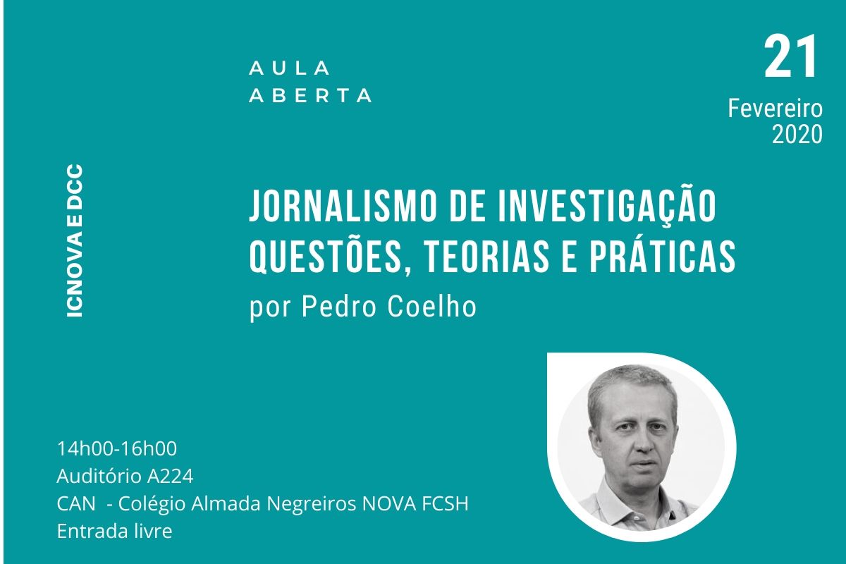 “Jornalismo de investigação: questões, teorias e práticas”, com Pedro Coelho