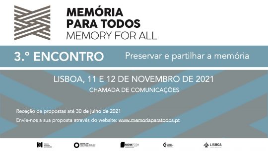 3.º Encontro Memória para Todos: Preservar e partilhar a memória