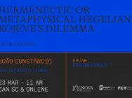 João Constâncio sobre "Hermeneutic or Metaphysical Hegelian: Kojeve's Dilemma"