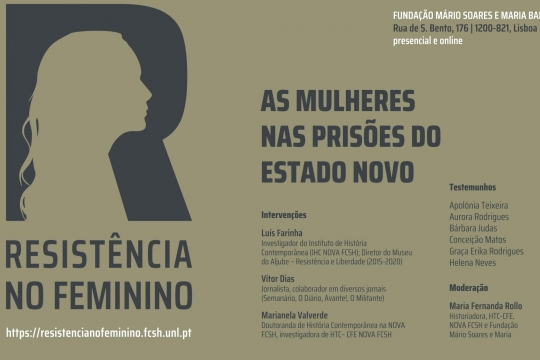 Ciclo de Conferências Resistência no Feminino - As Mulheres nas prisões do Estado Novo