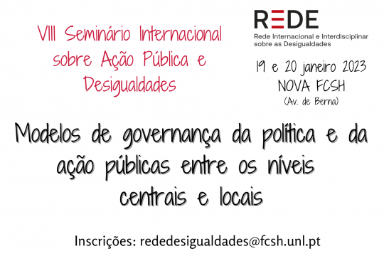 VIII Seminário Internacional sobre Ação Pública e Desigualdades