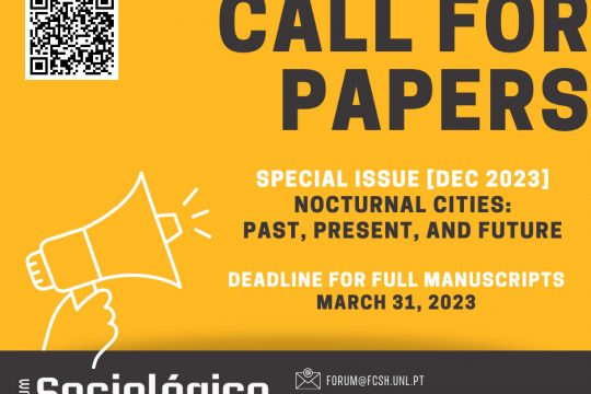 Call for Papers - Nocturnal cities: Past, present, and future - Journal Forum Sociológico