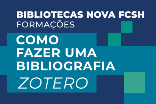 Sessão de formação sobre como fazer uma bibliografia: Zotero