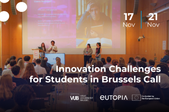 EUTOPIA: Inscrições abertas para Innovation Challenges for Students em Bruxelas